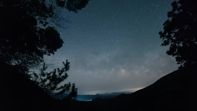 三越峠から天の川の眺め