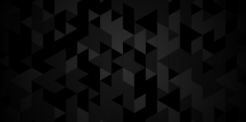 	
Vector geometric seamless technology gray and black transparent triangle background. Abstract digital grid light pattern black Polygon Mosaic triangle Background, business and corporate background.
