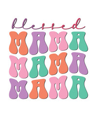 Blessed mama, mothers day t shirt design