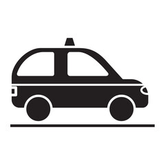 transportation icon on glyph style
