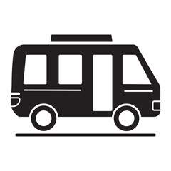 transportation icon on glyph style