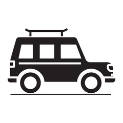 transportation icon on glyph style