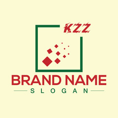 Letter KZZ handwritten unique logo design for your business