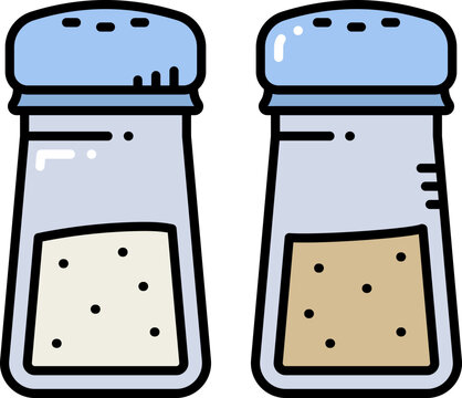 Salt and pepper line icon
