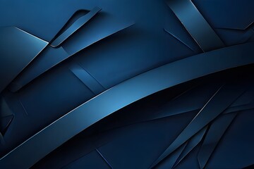 Dark blue abstract background with geometric shapes. Elegant dark gradient geometric graphic elements. Modern futuristic concept. Suit for poster, banner, brochure, corporate, web. Vector Generative A - obrazy, fototapety, plakaty