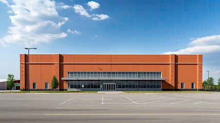 Obraz premium storage property warehouse building illustration commercial development, logistics distribution, facility space storage property warehouse building