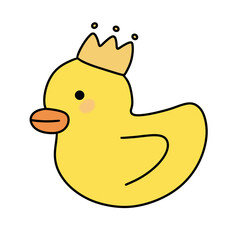 yellow duck with crown