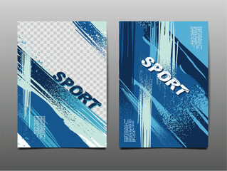 Sport Design Layout ,template Design, Sport Background, blue tone
