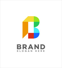 B Letter Logo Icon Brand Identity Sign. B Letter Symbol Template