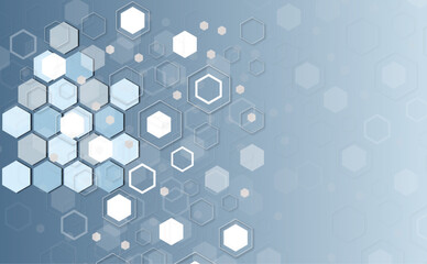 Hexagon abstract background for medicine,molecular background