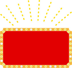 電飾が付いた赤い派手な看板の背景素材 - 760353989