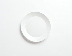 white plate isolated on white