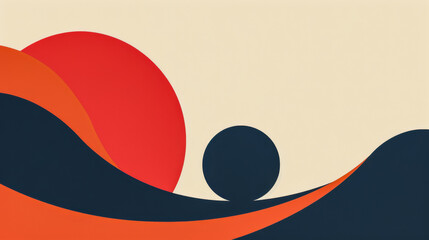 Vintage colorful abstract background from the 60s with copy space for text