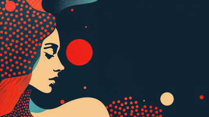 Vintage colorful abstract background from the 60s with copy space for text