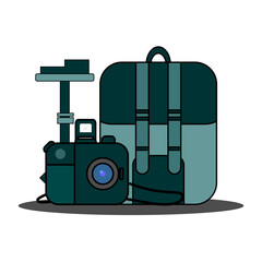 vector illustration of photography equipment set, good for photography theme design elements