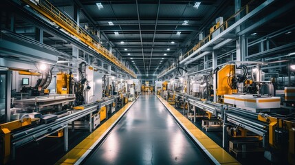 Fototapeta premium construction industrial factory building illustration engineering fabrication, welding robotics, maintenance infrastructure construction industrial factory building