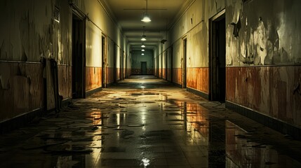 Fototapeta premium emergency corridor hospital building illustration surgery patient, equipment technology, treatment facility emergency corridor hospital building