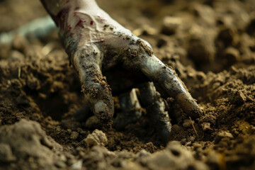 Zombie coming out of soil