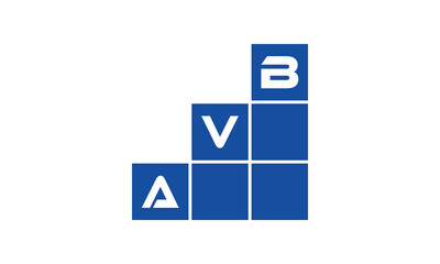 AVB initial letter financial logo design vector template. economics, growth, meter, range, profit, loan, graph, finance, benefits, economic, increase, arrow up, grade, grew up, topper, company, scale - obrazy, fototapety, plakaty