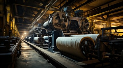 Fototapeta na wymiar production big paper mill illustration machinery pulp, wood factory, process recycling production big paper mill