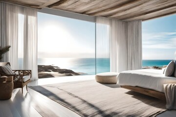 Fototapeta na wymiar room with a view of the sea