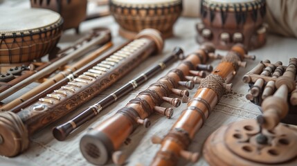 Wooden musical instruments create soulful folk music. which reflects the natural warmth.
