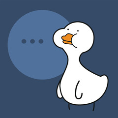 Duck Pose Cartoon Vector Illustrations. Good for Graphic Assets