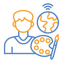 Digital nomad Icon