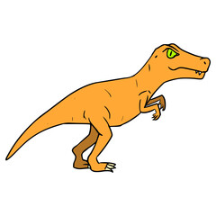 big tyrannosaurus rex illustration hand drawn isolated vector	
