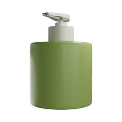 A white plastic bottle of Hand cream isolated on a white background