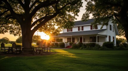 rural farm farmhouse building illustration country agriculture, homestead livestock, fields tractor rural farm farmhouse building