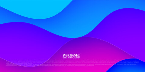 Cold color wave abstract background with gradient blue and purple soft color on background. Eps10 vector