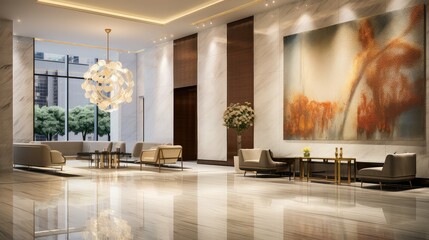 waiting lobby office building illustration seating modern, architecture corporate, business professional waiting lobby office building