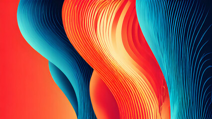 Diseño de fondo abstracto colorido, ondas coloridas, transforma cualquier habitación con ondas dinámicas de arte en color, agregando un toque moderno y artístico a tus diseños o creaciones, fondo abst - obrazy, fototapety, plakaty