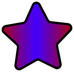 Flat Sticker Star