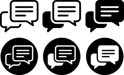 会話　フキダシ　アイコンセット