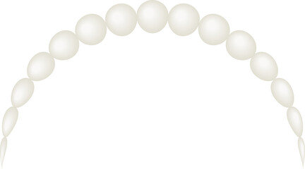 Pearl Arc shape Page decor. Design element 