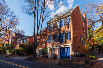 District of Columbia, Washington DC, building facade of Georgetown