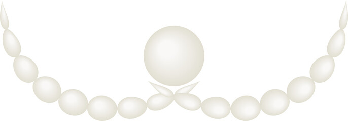 Pearl dividers Page decor. Design element for mobile, web, or video games. GUI element