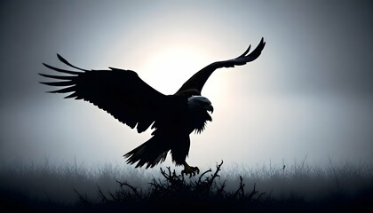 Eagle Silhouette Upscaled 73