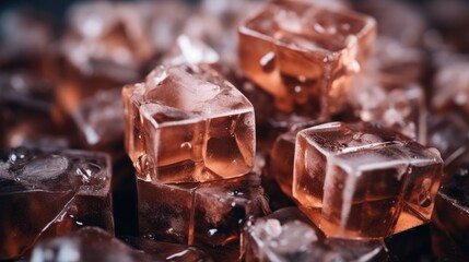 ice cubes and cola - obrazy, fototapety, plakaty