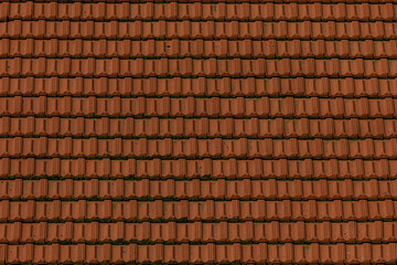 red roof tiles closse up