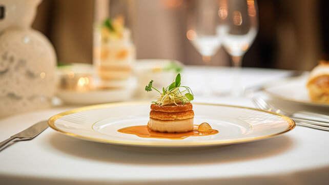 Exquisite main course meal at a luxury restaurant, wedding food catering and English cuisine