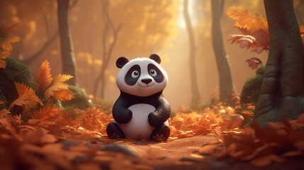 panda in the forest