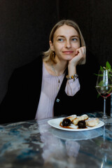 woman in restaurant