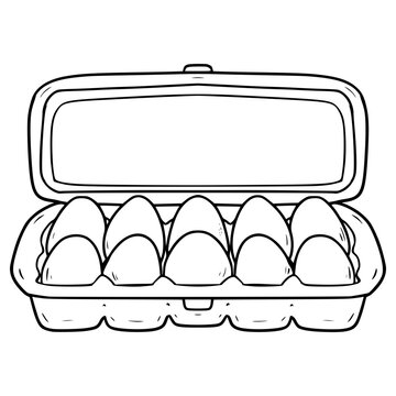 recommend clip art: egg on pack illustration hand drawn outline isolated vector