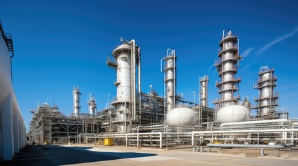 production power chemical plant illustration facility industry, manufacturing process, operation technology production power chemical plant