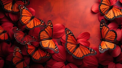 beautiful butterflies closeup background