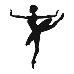 Fototapeta na wymiar Woman Ballet Silhouette