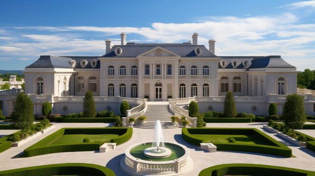 opulent beautiful mansion building illustration majestic stunning, palatial exquisite, lavish magnificent opulent beautiful mansion building